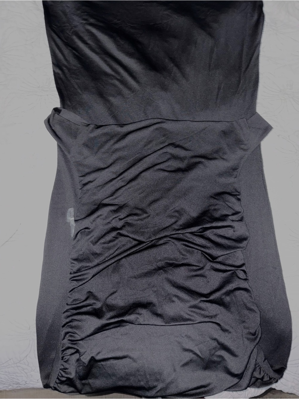 Fashion Nova Black Ruched Mini Dress